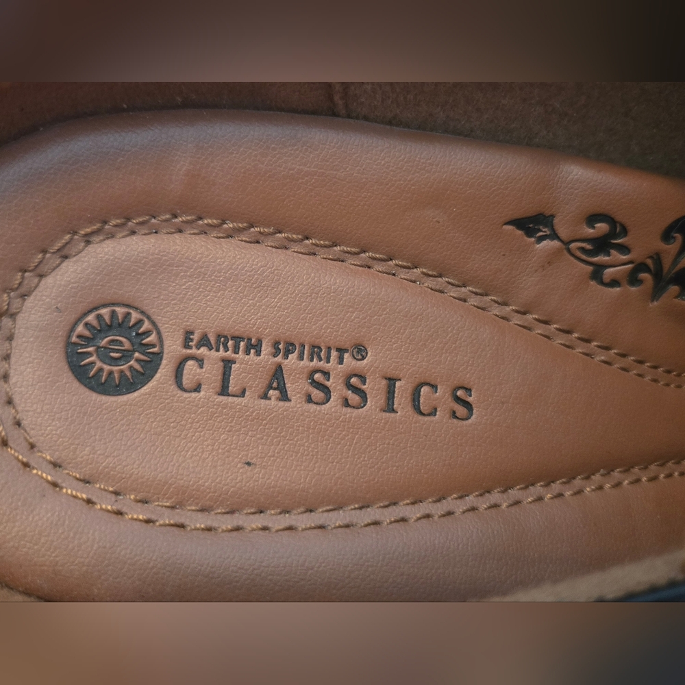 Earth Spirit Women's Black Leather Mules with Buckle - Size 10 - Picture 5 of 8